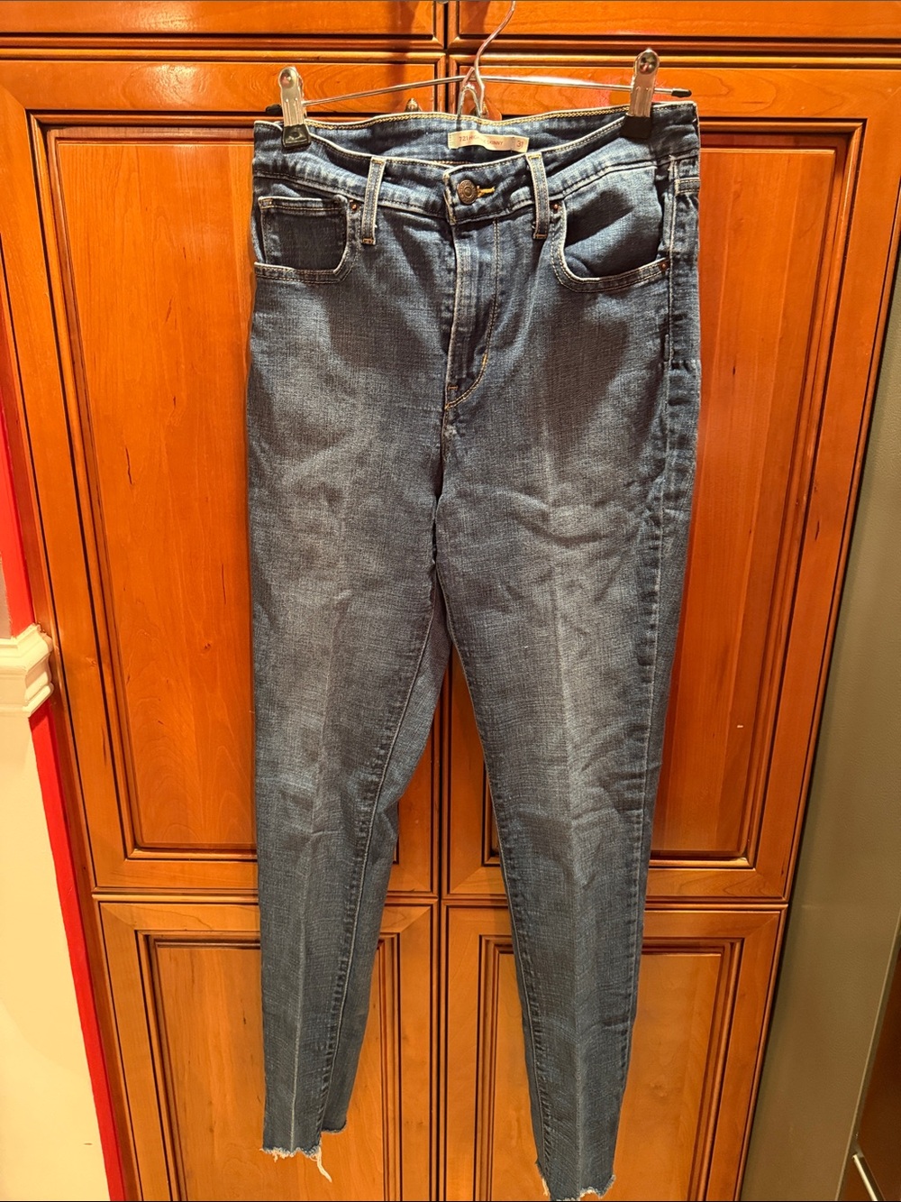 High-Rise skinny Dark Wash Jeans - Blue